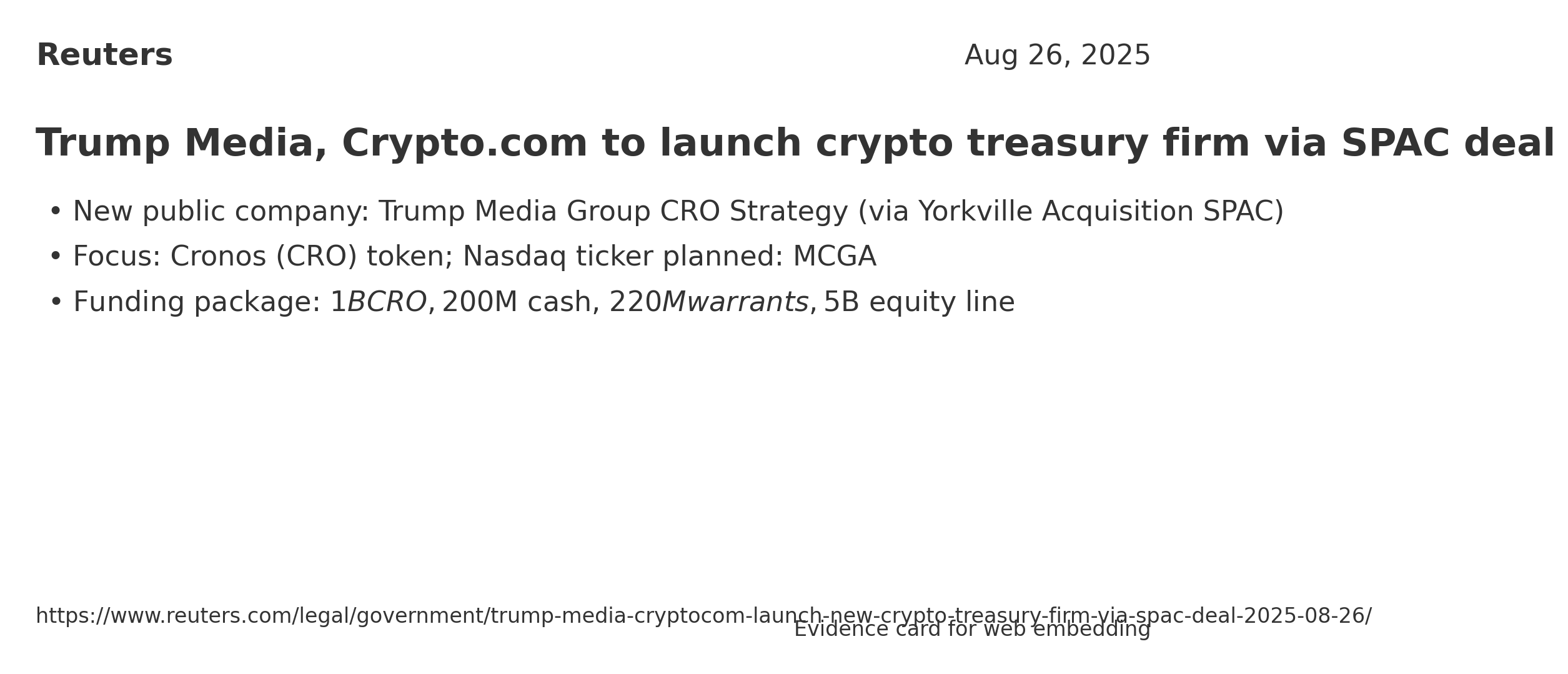 Reuters evidence card