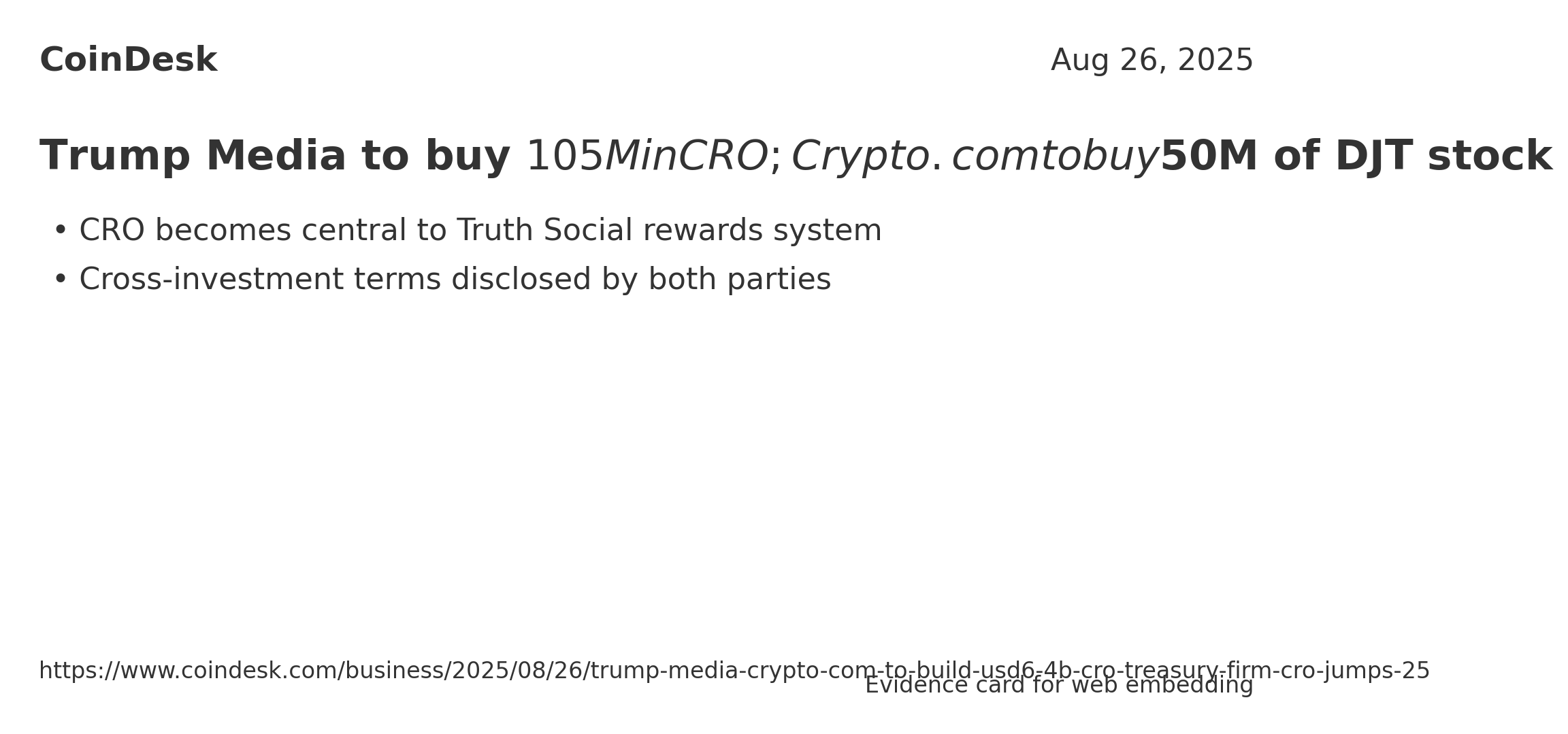 CoinDesk evidence card